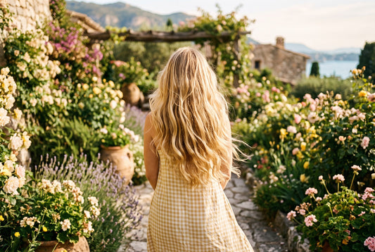 Cheveux blonds lumineux dans un décor OMAD'S