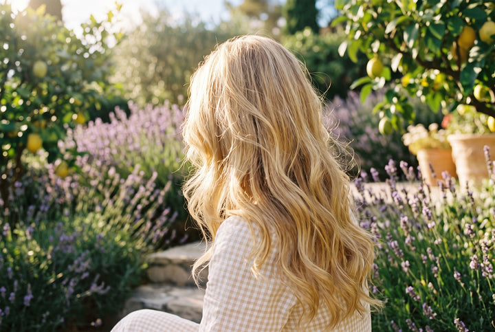 Cheveux blonds lumineux dans un décor OMAD'S