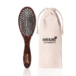 Brosse en poils de sanglier pour des cheveux soyeux - Omad's