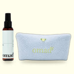 Duo Blonde Voyageuse : le spray éclaircissant et la trousse de toilette OMAD'S