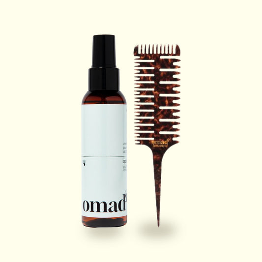 Duo Mèches Parfaites : le spray éclaircissant et le peigne à mèches OMAD'S