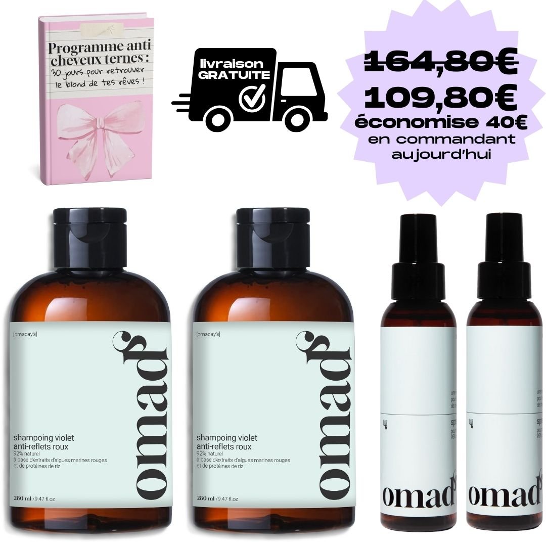 Le Shampoing Violet anti - reflets roux - Omad's