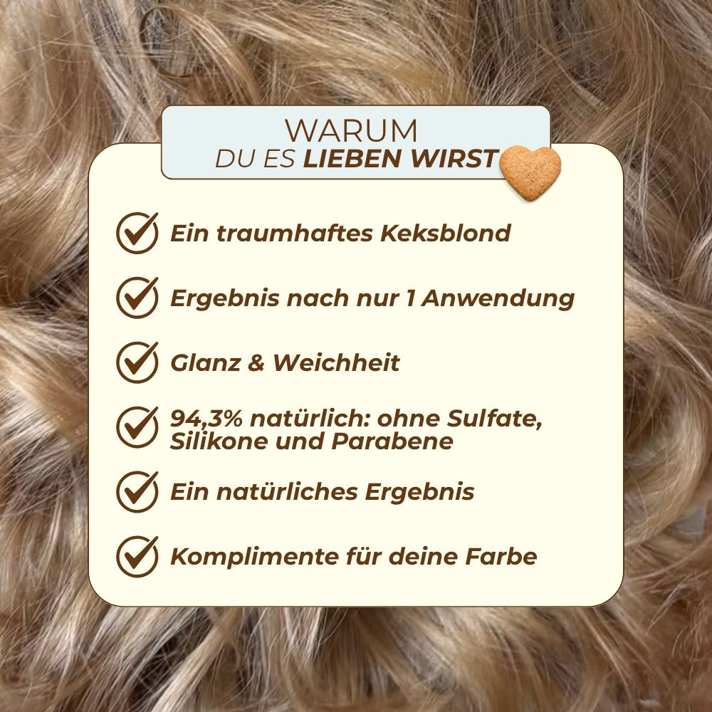 Sechs Gründe, das Blond Biscuit Shampoo zu lieben: traumhafte Farbe, Ergebnis nach nur einer Anwendung, Glanz und Weichheit