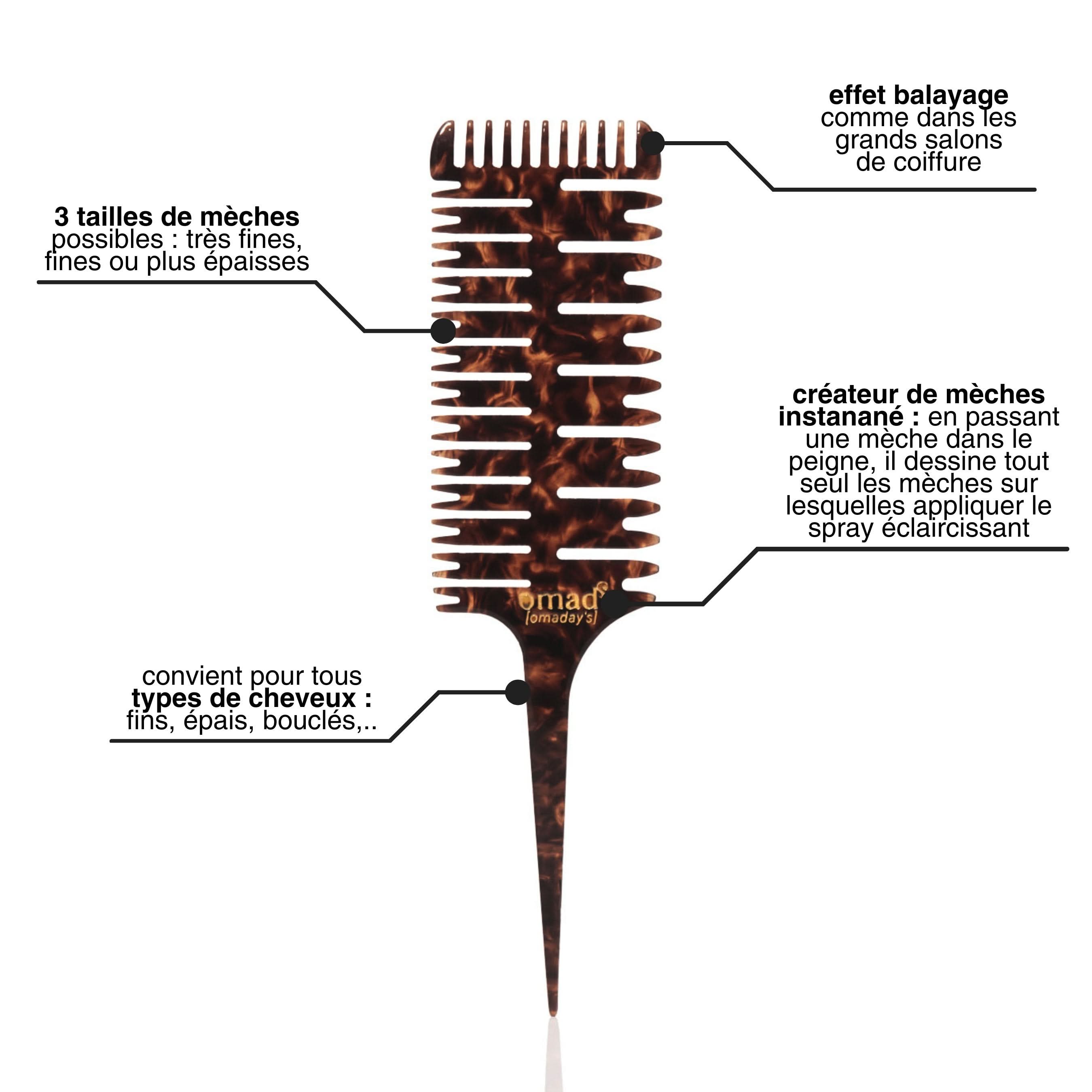 Comb for perfect, natural strands (3 strand sizes) - Omad's